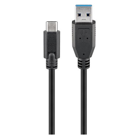 Goobay | USB-C cable | Male | 24 pin USB-C | Male | Black | 9 pin USB Type A | 1 m